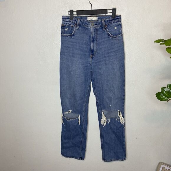 Abercrombie and Fitch The Ankle Straight Ultra High Rise Curve Jeans‎ Women’s 27 - Picture 1 of 8